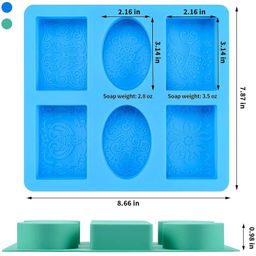 redsky Silicone Soap Moulds for Soap Making 80gm, Round & Rectangle Soap Mould Silicon Soap Moulds for Soap Making (Random Colour) (Set of 1) (Multicolor) image 5