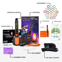 WOL3D I Touch play 3D Pen with 20 in1 PLA Filament 5 Meter Each for 3D Printing with Speed Control, Advanced Temperature Regulation, OLED Display & Ergonomic Design – Compatible. image 5