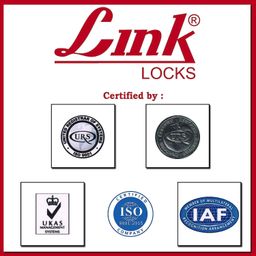 Link Mild Steel Universal Shutter Lock for Both Side Locking System – 3500 Key Combinations, 1 Lock & 2 Keys, Made in India, 1 Year Warranty, Brown image 5
