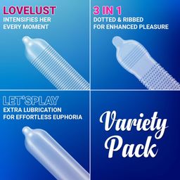 NOTTY BOY Assorted Honeymoon Condom For Men - Dotted, Overtime, Thin, Ultra Ribbed, Raised Dots, Extra Lubricated, 4-In-1 and 3 in One Multi Textured- Set of 8, 80 pcs image 3