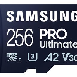 SAMSUNG PRO Ultimate microSD Memory Card + Adapter, 256GB microSDXC, Up to 200 MB/s, 4K UHD, UHS-I, Class 10, U3,V30, A2 for Action Camera, Drone, Gaming, Phones, Tablets, MB-MY256SA/WW image 1