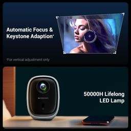 ZEBRONICS PIXAPLAY 53, Smart Vertical Projector, 3500 Lumens, 4K Support, 120 Inch Screen Size, Auto Focus, Auto Keystone, Bluetooth, HDMI, USB, WiFi, 1080p Support, APP Support, Miracast image 5