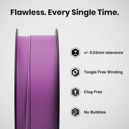 NUMAKERS PLA+ 3D Printer Filament, 1.75mm, Dimensional Accuracy +/- 0.03 mm, 1 kg Spool (2.2 lbs), Compatible with Most FDM Printers (Purple) image 2