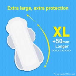 Paree Dry Comfort XL 40 Pads | Wider Back for Extra Coverage |Quick Absorption | Mild Fragrance|Heavy Flow Sanitary Pads for Women image 4