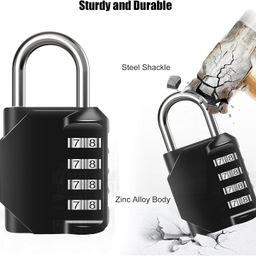 HEBEZON 4-Digit Password Number Luggage Travel Bag Locks | 4-Digit Safe PIN Hand Bag Shaped Combination Padlock Lock | - Travel Locks for Suitcases & Bag Number Locks (1 Pcs) image 3
