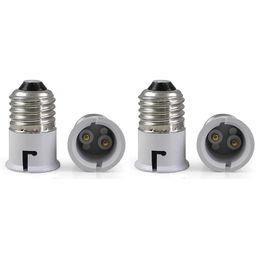 DECOFOLD White Copper E27 to B22 Bulb Convertor Holder Lamp Base Socket Screw to Light Bulb Adapter Converter for Metal Ed Halogen | Lamp Base Adapter - Pack of 4 image 1