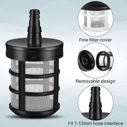 2pcs Water Inlet Micro Pump Filter SS Net Strainer for Diaphragm Pump Inlet Hose Pipe End Suction Filter, Pumping Water, Sprayer, Car Washer, Filtration image 4