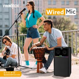 FRONTECH CRUX 1.0 Tower Speaker System - 80W, Bluetooth 5.0, USB|FM, LED Display, 1 Year Warranty, (Black, SW-0161) image 4