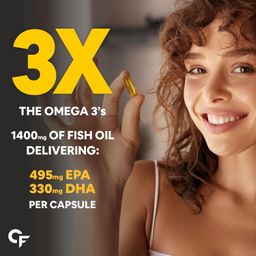 Carbamide Forte Triple Strength Fish Oil 1400mg with Omega 3 900mg for Men & Women - Softgel Capsules 90 Count image 4