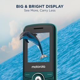 Motorola All-New A200 Dual Sim keypad Phone (with Voice Feature) | 2 Years Replacement | Long Lasting Battery | Wireless FM | Bluetooth Connectivity | Auto Call Recording (Teal Blue) image 4