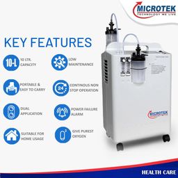 Microtek OXYFLOW 10A Oxygen Concentrator Up to 95% Oxygen Purification for Home Use (10Ltr) image 5