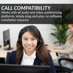 cyber acoustics Professional USB Headset with AI Noise Cancelation (AC-404) – AI Noise Canceling Mic Eliminates Background Noise in Any Environment for Professional Calls, USB-C or USB-A Compatible image 5