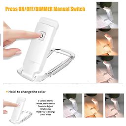 One94Store Book Lamp for Students, USB Rechargeable LED Study Light, 3 Brightness & Color Modes, Clip-On, Portable & Eye-Friendly (White) image 2