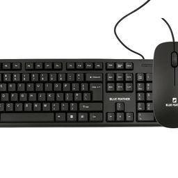 Blue Feather BK300 Wired Keyboard and BM200 Mouse Combo, with 104 Soft Keys and 1200 DPI, 3 Buttons Optical Mouse, Suitable for Laptop, Desktop/PC with 1-Year Warranty image 4