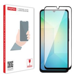 POPIO Military-Grade Gorilla Tempered Glass for Samsung Galaxy A06 / M06 / F06 (Black) with Edge to Edge Coverage and Easy Installation Kit image 1
