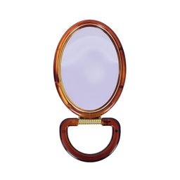 scarlet line Professional Series Oval Shape Small Size Double Sided Magnifying Makeup Mirror with Handle Stand for Men & Women, 16 x 8.5 x 1 cm image 1