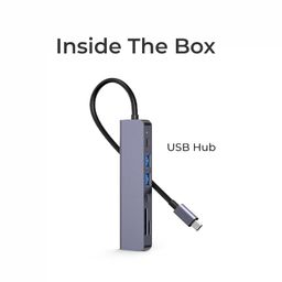 digitek Digitek® (DUH 007) Metallic Body 7-in-1 Type C USB 3.0 Hub, SD, Micro SD Reader & 4K HDMI, 5Gbps High Speed Data Transfer, USB Splitter for Laptop, Wide Compatibility with Windows, Mac, Mobile HDD image 3