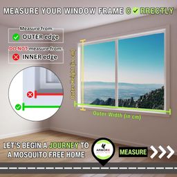 ARMORX Fixed Size Non-Customizable Fiberglass Mosquito Net, Stitched with Fastener Tape, Window/Door DIY Bug Insect Mesh | Black- 3x4 feet | 36x48 inch | 91x122 cm image 2