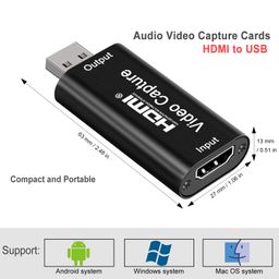 Tobo Video Capture Card, HDMI to USB 2.0 High Definition 1080p 30fps, Record Directly to Computer for Gaming, Streaming, Teaching, Video Conference or Live Broadcasting - (TD-813HVC-005) image 3