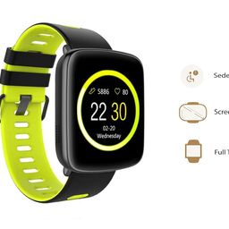 OPTA SB-160 Bluetooth Smartwatch with C All and Phonebook Function HD Large Color Display Health Monitoring Medium (Black and Green) image 4