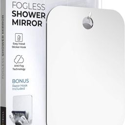 HONEYBULL Shower Mirror | Fogless with Razor Hook (Large 8x10) image 1