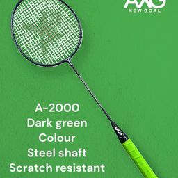 axg new goal AXG Scratch Resistant A-2000 Badminton Rackets Set of 4 with 3 Feather Shuttles Badminton Kit (Multicolor) image 2