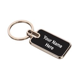 moxter Personalized Premium Metal Key Chain With Name Engraved, (Pack Of 1Black) image 1