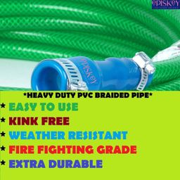 episkey Heavy Duty Expandable Garden Hose - Flexible Water Pipe with Double Latex Core, 7 Pattern Spray Gun, Braided Outer Layer - Small No Kink Hose (Multicoloured) (10 Meter) image 4
