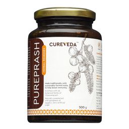 Cureveda Herbal Pureprash Immunity Booster for all age groups- Jaggery based, Saffron Kesar, sugar free Chyawanprash (500gms) image 1