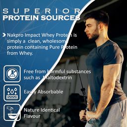 NAKPRO Impact Whey Protein 1kg | Isolate & Concentrate | 24g Protein & 4.9g BCAA | With Digestive Enzymes for better Absorption | NABL Lab Tested 100% Authentic Supplement Powder - Chocolate Flavour image 5