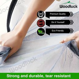 Woodluck Mosquito Net for Window | Colour Ivory | Size 4.5 ft x 4.5 Feet | Pre Stitched Window net for Home Mesh for Mosquito Protection DIY Ready to Use Window Mosquito net with Frame image 5