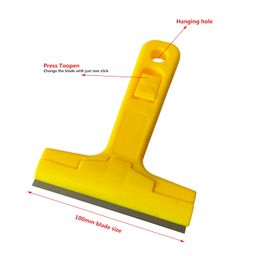 Inditrust Razor Portable Scrapper and 3 Blade with ABS Plastic Handle Tool to Remove Silicone & Paint Stains Floor Tile Grout Remover Mirror Glass Window Cleaning Device Wiper Scraper image 2