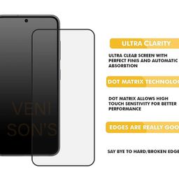 VENI SON'S Scratch & Tear Resistant, Crystal Clear Edge to Edge Tempered Glass Screen Protector Guard Suitable For IQOO Z10x 5G image 3