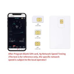 bomflore Smart Chip EMV SIM eID Card Reader Writer Programmer with 5pcs Blank Programable LTE USIM 4G Card + SIM Personalize Software (Black) image 5