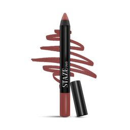 Staze 9to9 Pout On Matte + Smudgeproof Lip Crayon | Non-Drying & Transferproof | Pigmented Matte Finish | 12-Hour Stay | Lightweight | 05 Cocoa Loco | 3.5 g image 1