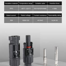 ABONIX Solar MC4 Connectors for Solar Panel Cable, 9 Male/Female Pairs – Reliable, Waterproof & Easy-Install Connector Kit for Secure PV System Wiring image 5