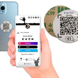 QRLynk® Smart Dot NFC/QR Code - Link Digital Business Card/Link-in-bio/Gallery/Mobile Page - Share Social - No App, No Subs. image 4