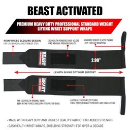 EasyHealth Wrist Wraps 22” Professional Grade with Thumb Loops Wrist Support for Men and Women image 3
