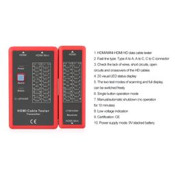 fuzhui Portable High Definition Network Cable Tester - UT681HDMI HDmi MINIHDMI Data Cable Tester 20LED Status Indictor for Troubleshooting image 4