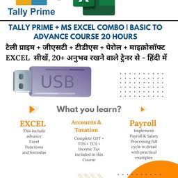 Veertutorial Tally Prime + Excel Basic to Advance Video Training in Hindi PEN DRIVE image 1