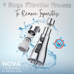 nova lint remover Tap Extender for Kitchen Sink, Flexible Faucet with Tap Extension for Convenient Use Upgrade Your Kitchen Sink with Flexible Tap for Easy Access | 1 Year Warranty (Tap Extender 1) image 5