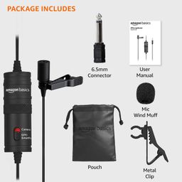 amazon basics Auxiliary Omnidirectional Lavalier Condenser Microphone (with 20ft Cable) image 5