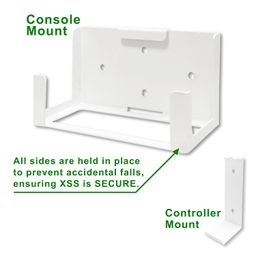 alienergy Wall Mount for Xbox Series S (Mount The Console & Controller on Wall Near or Behind TV Left/Right), Wall Shelf Bracket Kit for XSS image 2