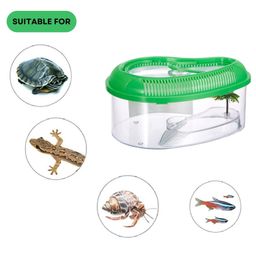 DOPHIN TT-320 Adult Turtle Tank Aquarium and Carrier with Lid, Ramp | Perfect for Turtle, Lizard, Crab Fish and Other Small Fish, Safe and Prevents from Escaping | Original Import from TUNAI Store image 5