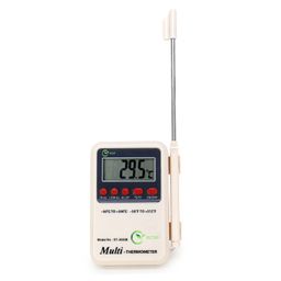 RCSP Plastic Body Digital Thermometer with On/Off Temperature Alarm Function | Portable MultiStem Thermometer with Display LCD & External Sensing Probe, Accurate Multi Temperature Meter image 1