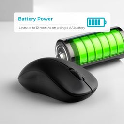 Rapoo X1810 Wireless Optical Mouse & Keyboard, Media Control, Spill-Resistant Design,12 Months Long Battery Life, 1000 DPI Tracking Engine, Plug-and-Forget Nano Receiver image 4