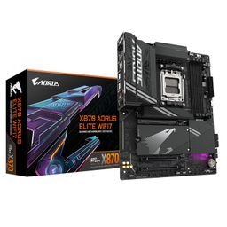 GIGABYTE ATX X870 Aorus Elite Wi-Fi7 Motherboard - Supports AMD Ryzen 9000 CPUs, 16+2+2 Phases Vrm, Up to 8000Mhz DDR5 (Oc), 4Xpcie 5.0 + 4Xm.2, Wi-Fi 7, 2.5GBe LAN, USB 3.2 Gen 2X2 image 1