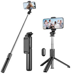 kzomKzoo Selfie Stick Tripod with Detachable Wireless Remote, 4 in 1 Extendable Portable Bluetooth Selfie Stick & Phone Tripod Stand Compatible with Gopro, iPhone/Samsung/Huawei, etc. image 1