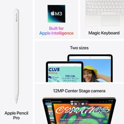 Apple iPad Air 13″ with M3 chip: Built for Apple Intelligence, Liquid Retina Display, 512GB, 12MP Front/Back Camera, Wi-Fi 6E + 5G Cellular, Touch ID, All-Day Battery Life — Starlight image 5