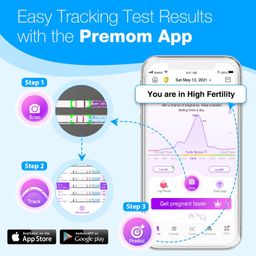 Easy@Home Ovulation Test Strips For Women, 10 Pack Fertility Tests, Ovulation Predictor Kit, Powered by Premom Ovulation Predictor iOS and Android App image 3